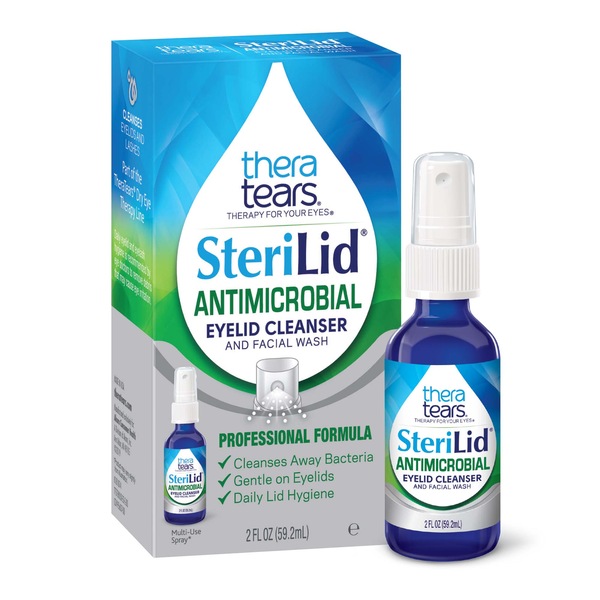 TheraTears SteriLid Antimicrobial Eyelid Cleanser and Facial Wash, 2 FL OZ