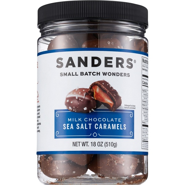 Sanders Small Batch Wonders Milk Chocolate Sea Salt Caramels, 18 Oz