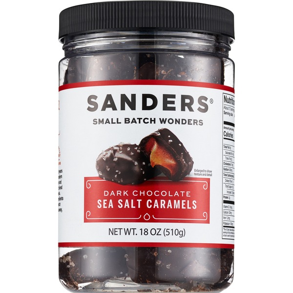 Sanders Small Batch Wonders Dark Chocolate Sea Salt Caramels, 18 oz