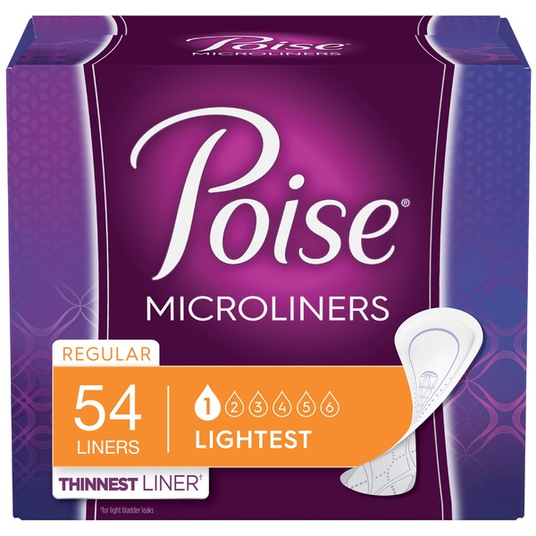 Poise Microliners, Incontinence Panty Liners Lightest Absorbency