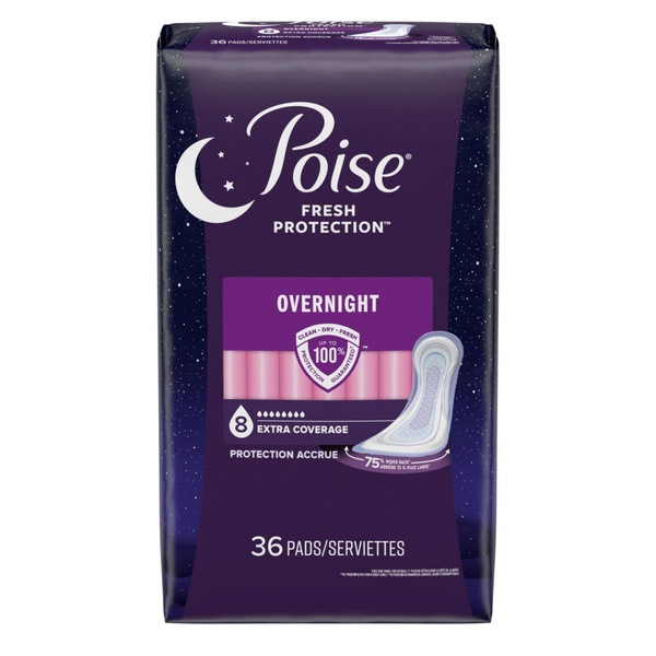 Poise Overnight Postpartum Incontinence Pads Ultimate Absorbency