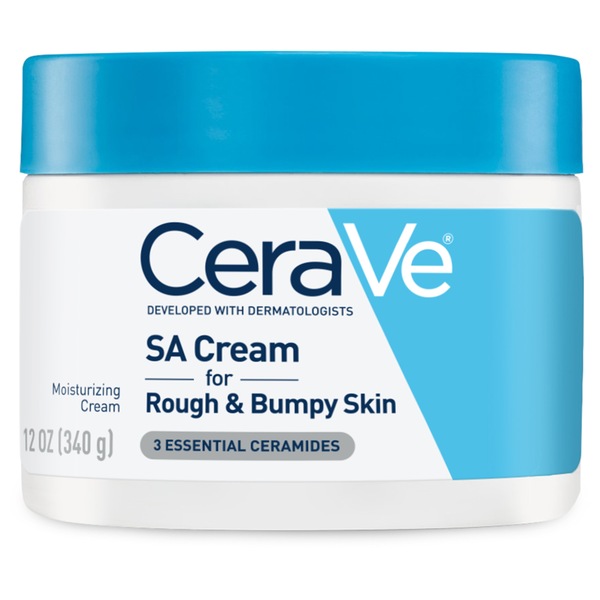 CeraVe Renewing SA Cream - Crema para piel extremadamente seca, áspera e irregular, 12 oz