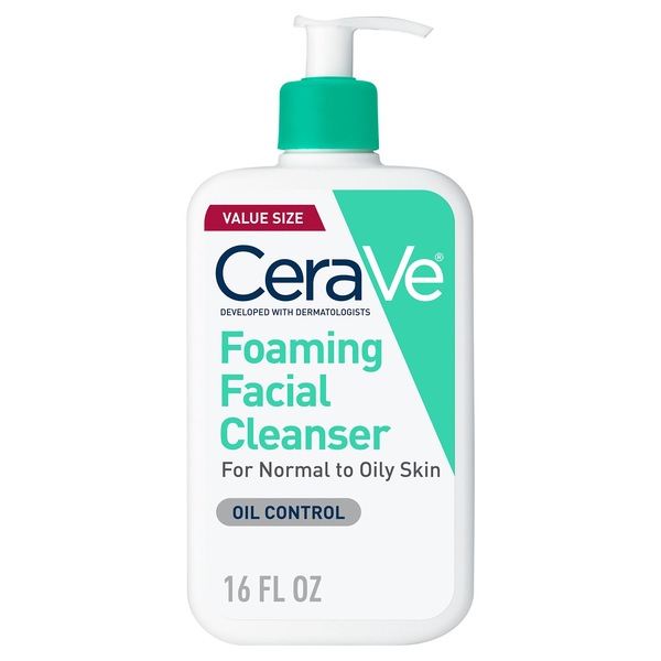 CeraVe Daily Face Wash, Foaming Cleanser for Normal to Oily Skin with Essential Ceramides & Niacinamide