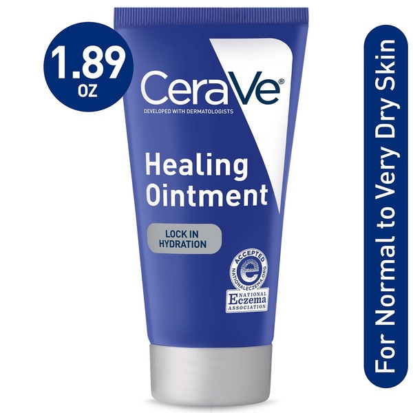 CeraVe - Pomada cicatrizante, para proteger la piel, no deja sensación grasosa, sin lanolina ni fragancia, 1.89 oz