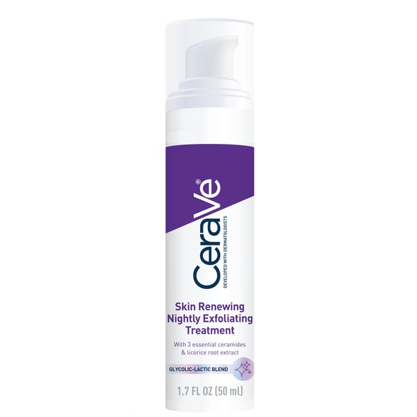 CeraVe Skin Renewing Glycolic Nightly Exfoliating Treatment, 1.7 OZ