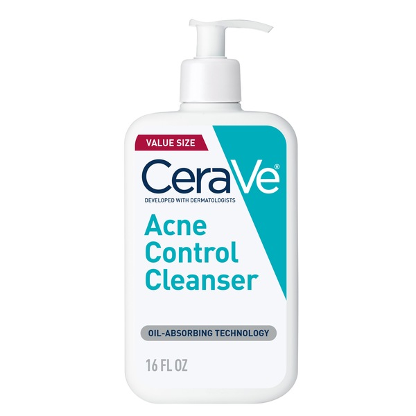 CeraVe Acne Control Face Cleanser with 2% Salicylic Acid & Purifying Clay for Oily Skin, 16 oz