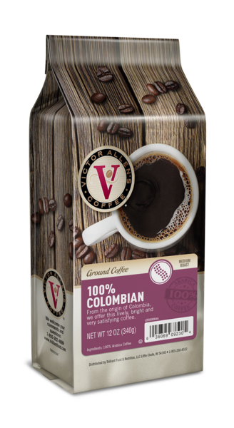 Victor Allen's 100% Colombian Ground Coffee, Medium Roast, 12 OZ