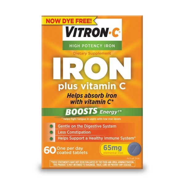 Vitron-C Iron plus Vitamin C 65mg, 60 CT