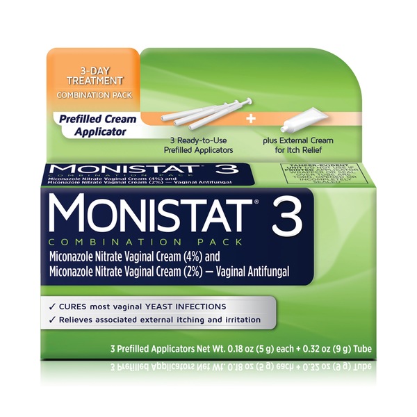 MONISTAT 3-Day Treatment Combination Pack Prefilled Cream