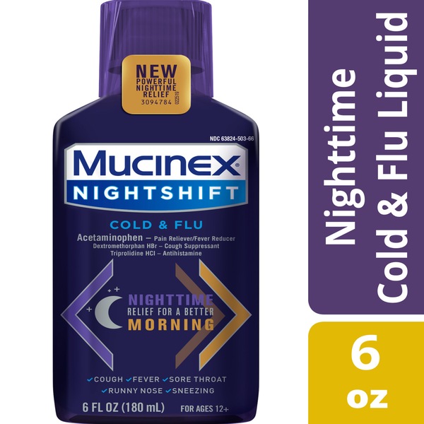 Mucinex Nightshift Cold & Flu Liquid