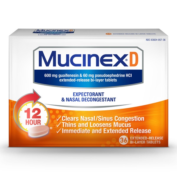 Mucinex D Expectorant and Nasal Decongestant Tablets