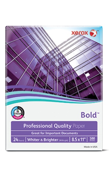 Xerox Bold Professional Quality Paper,  8 1/2"" x 11"", 24 Lb., 98 Bright