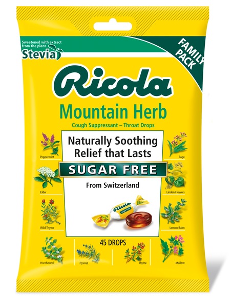 Ricola Mountain Herb Sugar Free Drops, 45 CT