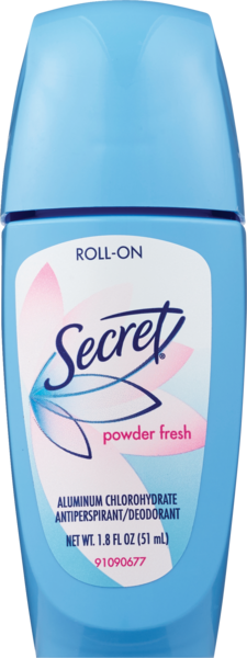 Secret Antiperspirant Roll-on, Powder Fresh, 1.8 OZ