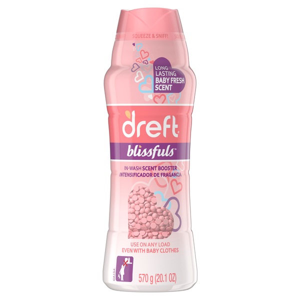 Dreft Blissfuls In-Wash Scent Booster Beads, Baby Fresh Scent, 20.1 OZ