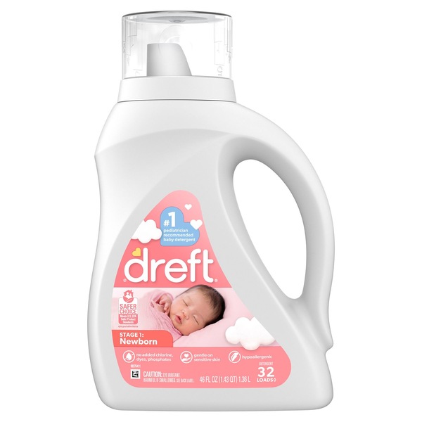 Dreft Liquid Laundry Detergent, Stage 1: Newborn Baby