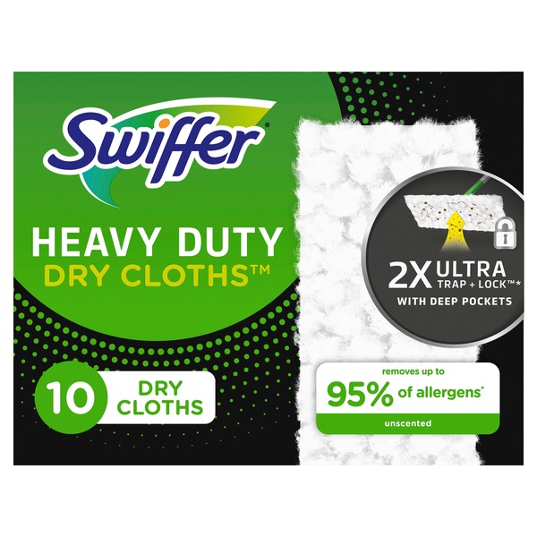 Swiffer Sweeper Heavy Duty Multi-Surface Dry Cloth Refills, 10 ct
