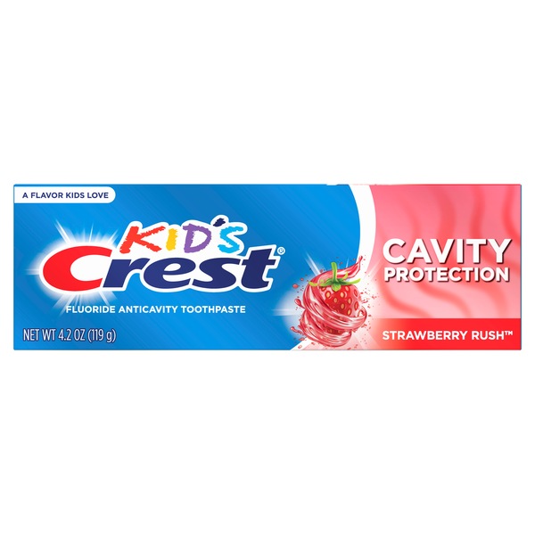 Crest Kids Cavity Protection Fluoride Toothpaste, Strawberry, 4.2 OZ