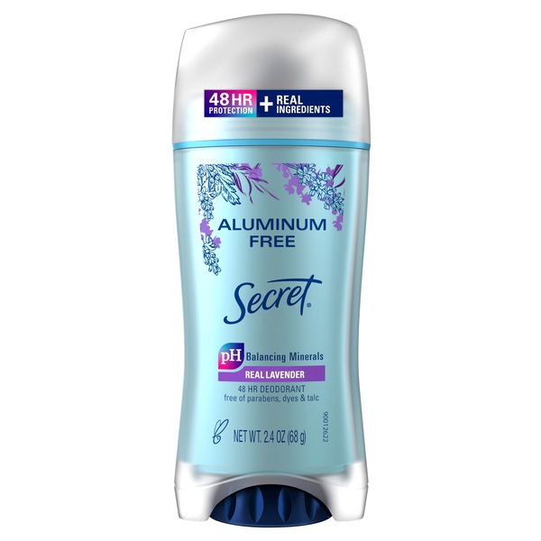 Secret Aluminum Free Deodorant, Lavender, 2.4 OZ