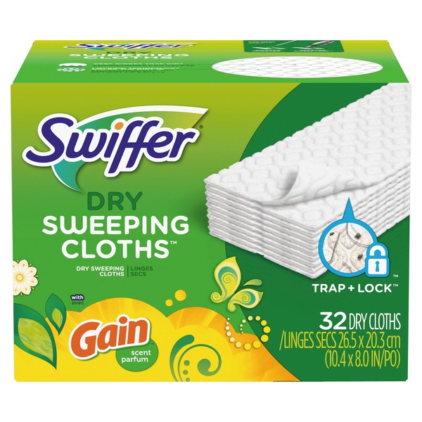 Swiffer Sweeper Dry Sweeping Pad Multi Surface Refills for Dusters Floor Mop,, 32/Pack