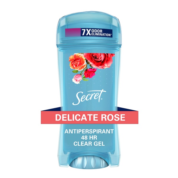 Secret Fresh Antiperspirant and Deodorant Clear Gel, Delicate Rose, 2.6 OZ