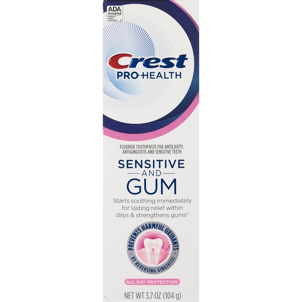 Crest Pro-Health Gum and Sensitivity, Sensitive Toothpaste, All Day Protection, 4.1 oz