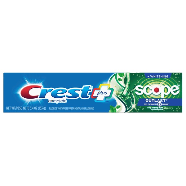 Crest Complete Plus Scope Outlast Whitening Fluoride Toothpaste