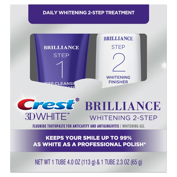 Crest 3D White Brilliance Daily Whitening 2-Step Treatment