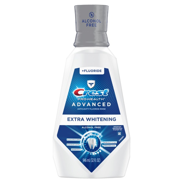 Crest Pro-Health Advanced Extra Whitening Anticavity Fluoride Rinse, Alcohol-Free