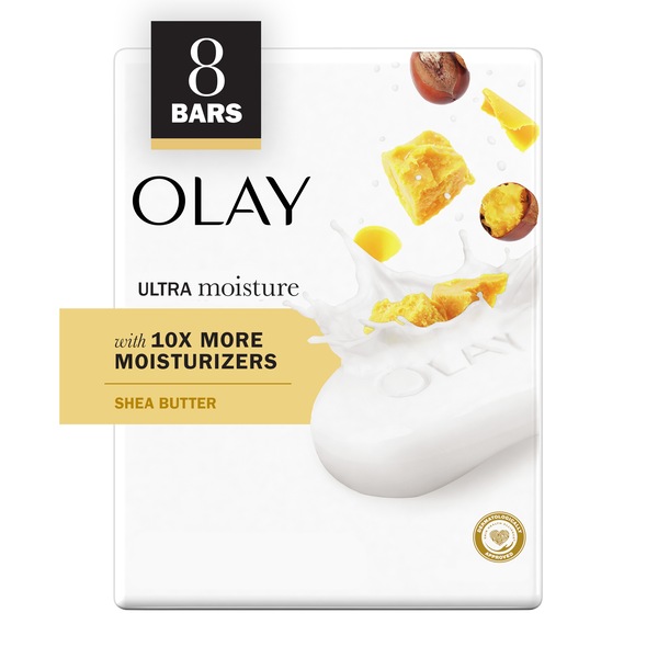 Olay Moisture Outlast Ultra Moisture Shea Butter - Barra de belleza con complejo de vitaminas B3, 3.75 oz, 6 u.