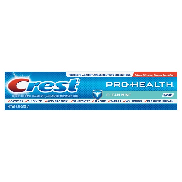 Crest Pro-Health Toothpaste for Anticavity, Antigingivitis, and Sensitive Teeth with Stannous Fluoride, Deep Clean Mint