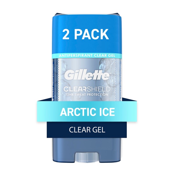 Gillette Clear Gel Antiperspirant & Deodorant Stick, Arctic Ice, 3.8 OZ, 2 Pack