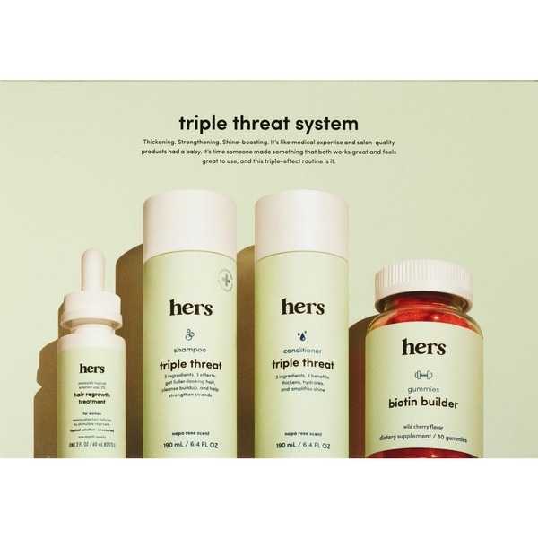 Hers Triple Threat System for Hair Regrowth, 3 CT
