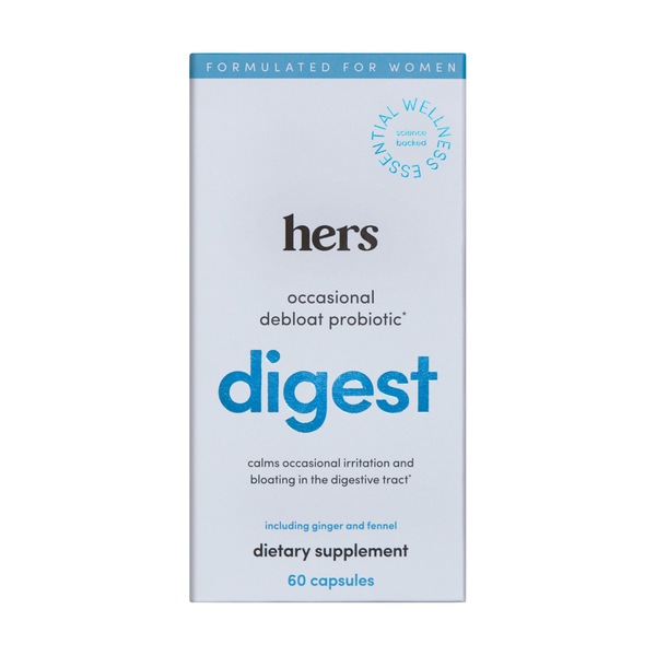 hers digest debloat women's probiotic supplement