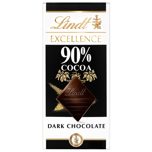 Lindt Excellence 90% Cocoa Dark Chocolate Candy Bar, 3.5 oz