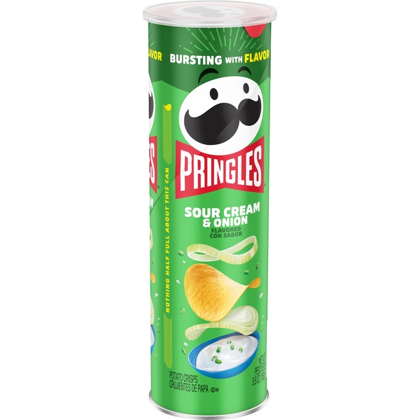 Pringles Sour Cream & Onion Potato Crisps, 5.5 oz