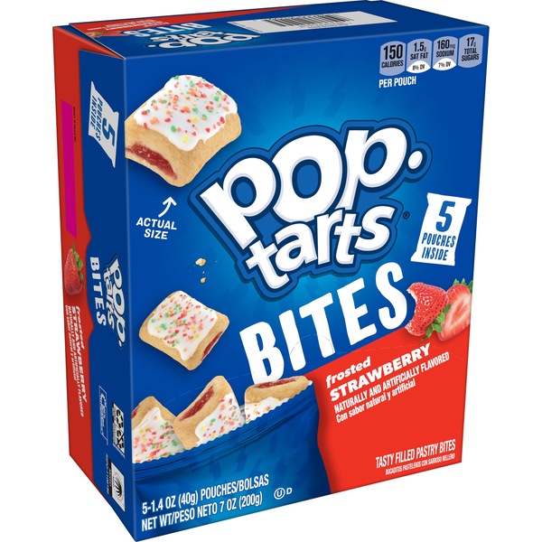 Pop-Tarts Frosted Strawberry Baked Pastry Bites, 5 PK