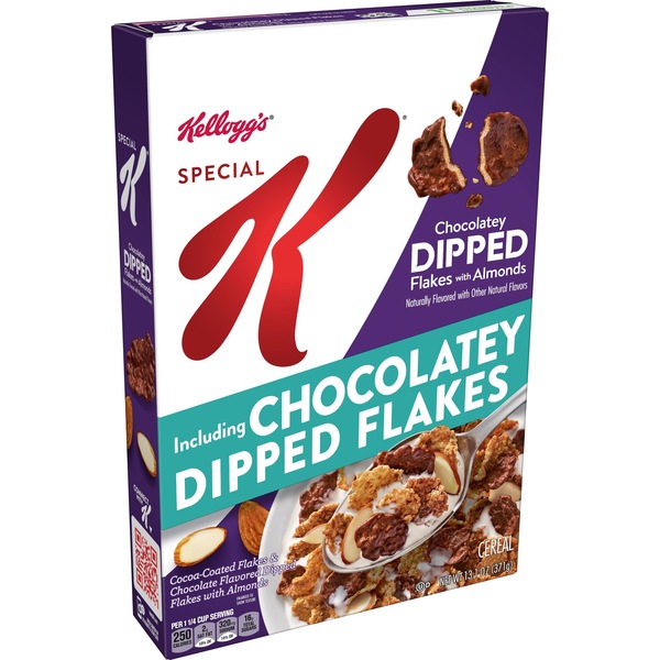 Special K Chocolatey Dipped Flakes With Almonds Breakfast Cereal, 13.1 oz