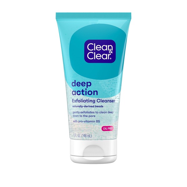 Clean & Clear Deep Action - Exfoliante facial sin aceite, 5 oz