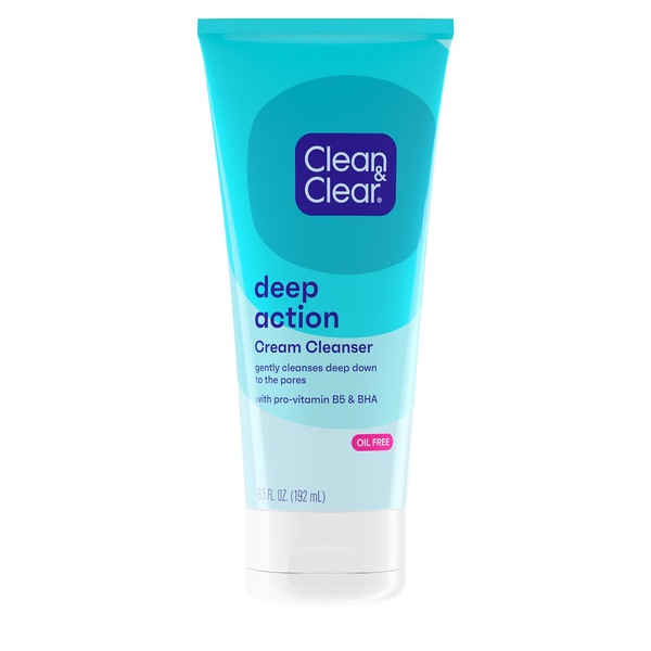 Clean & Clear Deep Action Cream Cleanser, 6.5 OZ