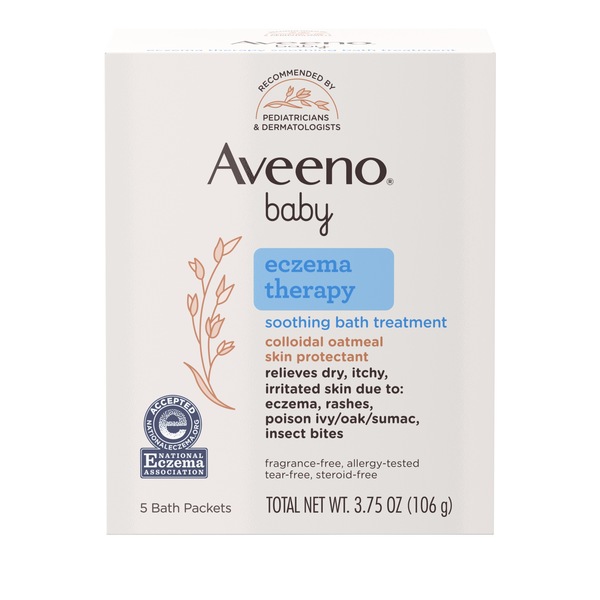 Aveeno Baby Eczema Therapy - Tratamiento de baño calmante, 5 u.