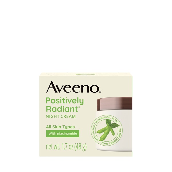 Aveeno Positively Radiant Intensive Moisturizing Night Cream, 1.7 OZ