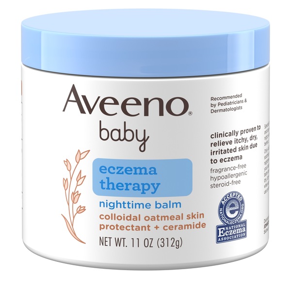Aveeno Baby Eczema Therapy - Bálsamo para el eczema, uso nocturno, 11 oz