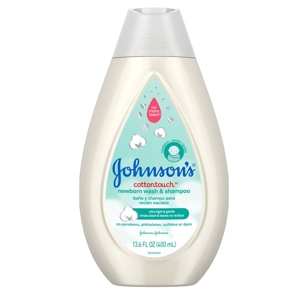 Johnson's Cottontouch Newborn Wash & Shampoo, 13.6 FL OZ