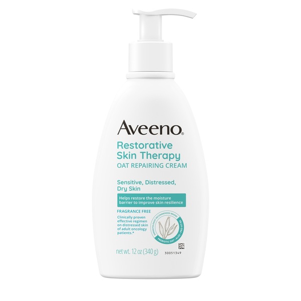 Aveeno Restorative Skin Therapy - Crema de avena reparadora para piel seca, 12 oz