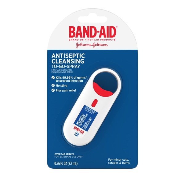 Band-Aid Brand First Aid Antiseptic Cleansing To-Go-Spray, 0.26 fl oz