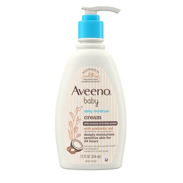Aveeno Baby Daily Moisture Coconut Oil & Shea Butter Cream, 12 OZ