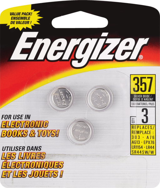 Energizer - Baterías de óxido de plata, 357