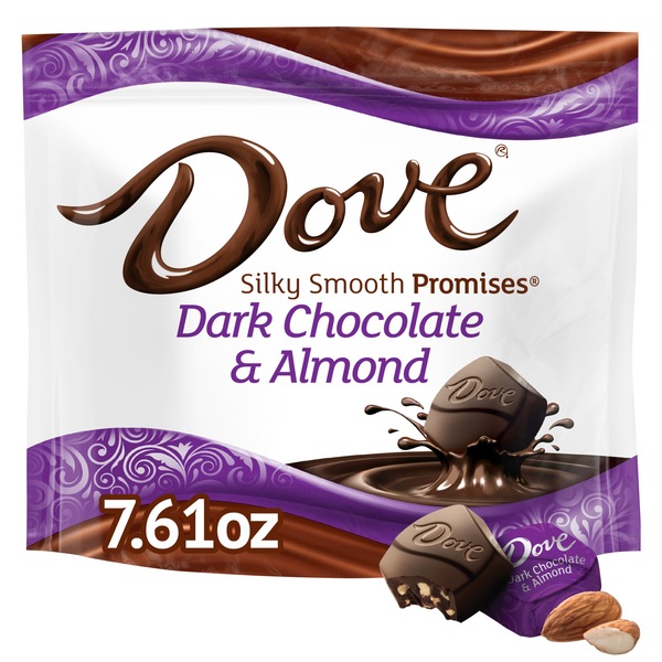 Dove Promises Dark Chocolate Almond Candy Individually Wrapped , 7.61 oz