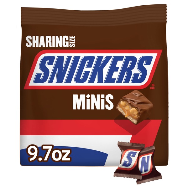 Snickers Mini Size Milk Chocolate Candy Bars, Bag, 9.7 oz
